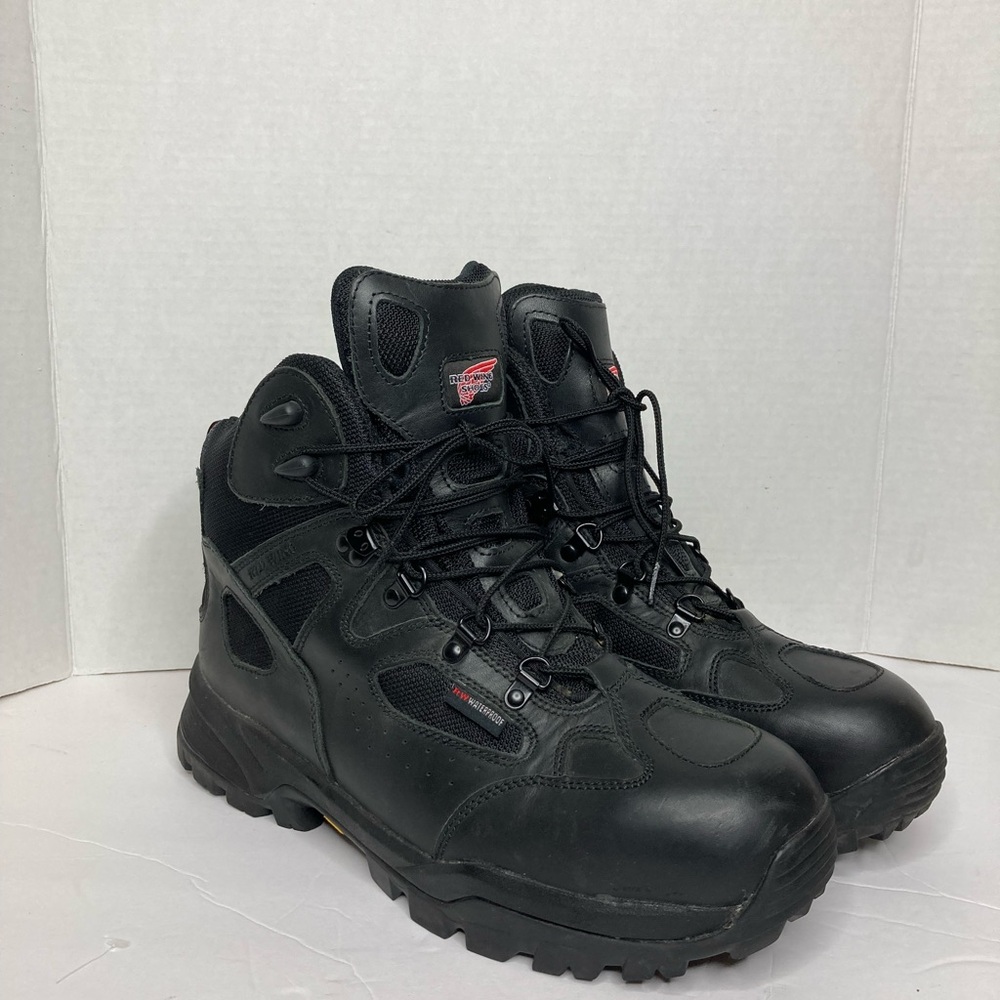 Red Wing Black 6690 Waterproof Mens Boots Hiking Work Steel Toe Leather Sz 11.5
